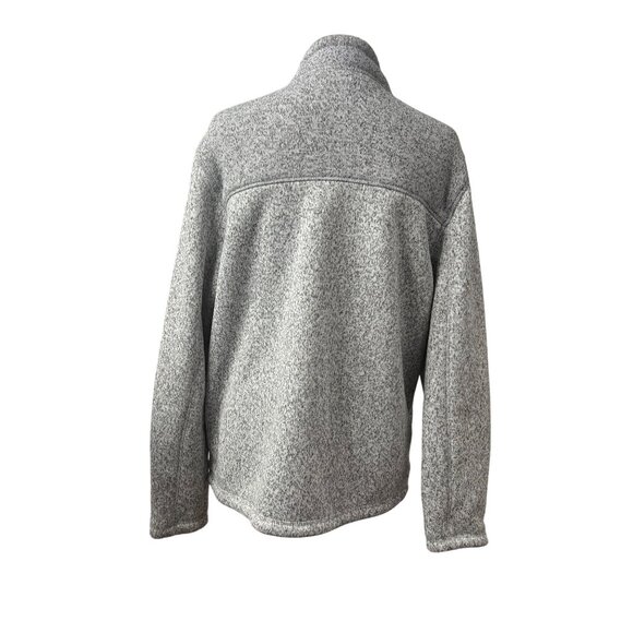 Mens Full-Zip Grey George Fleece Jacket Chest & Side Zipper Pockets SizeL(42-44) - Picture 3 of 13